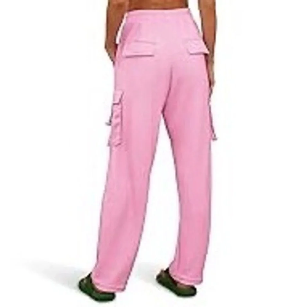 Beach Riot Range Cargo Pants Sz S Pink Wide Leg Pull On Flowy‎ Gauze Lined